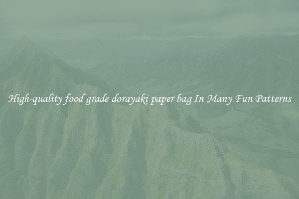 High-quality food grade dorayaki paper bag In Many Fun Patterns