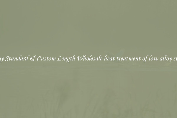 Buy Standard & Custom Length Wholesale heat treatment of low alloy steel