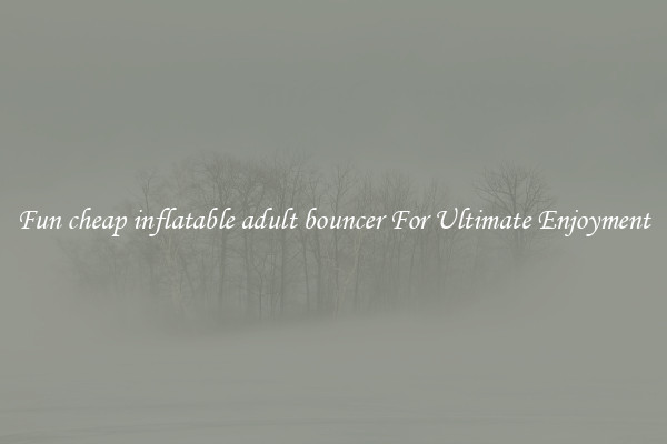 Fun cheap inflatable adult bouncer For Ultimate Enjoyment