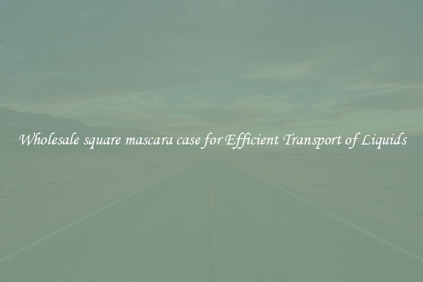 Wholesale square mascara case for Efficient Transport of Liquids