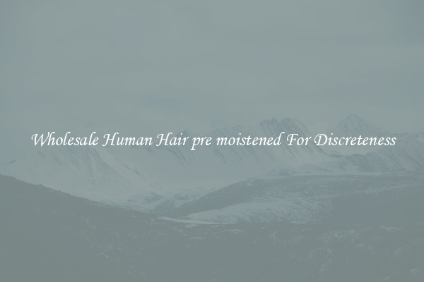 Wholesale Human Hair pre moistened For Discreteness