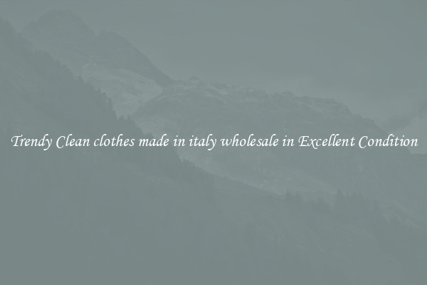 Trendy Clean clothes made in italy wholesale in Excellent Condition