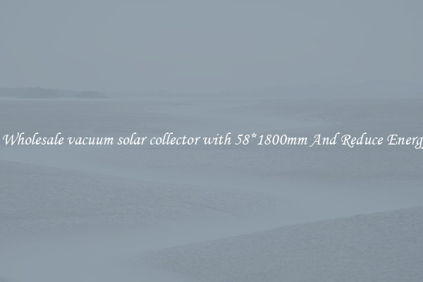 Buy A Wholesale vacuum solar collector with 58*1800mm And Reduce Energy Costs