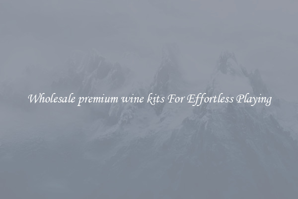 Wholesale premium wine kits For Effortless Playing