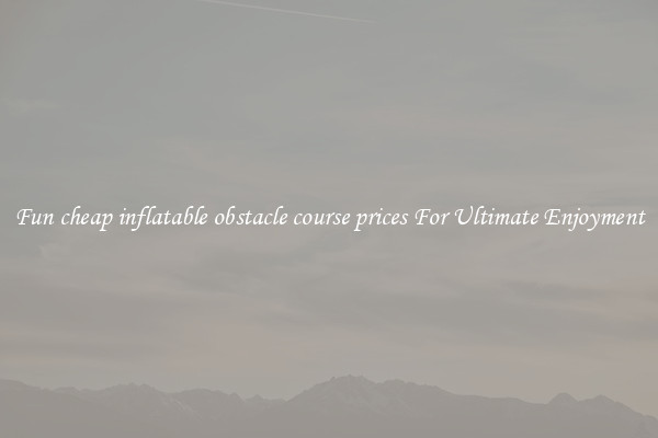 Fun cheap inflatable obstacle course prices For Ultimate Enjoyment